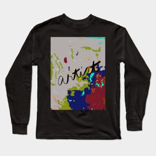 ARTIST: painted in blue red gray green Long Sleeve T-Shirt